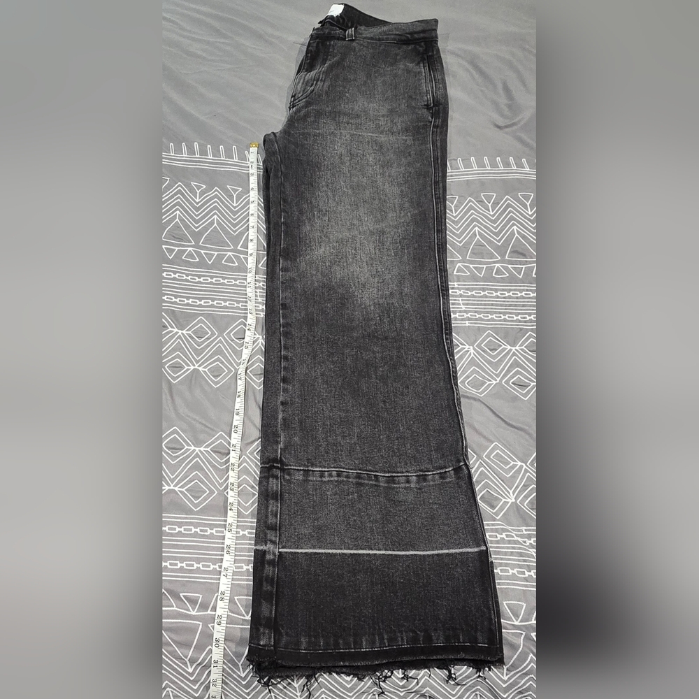Current/Elliott High Waisted Wide Leg Released Hem Jeans Size 28 - Picture 3 of 9